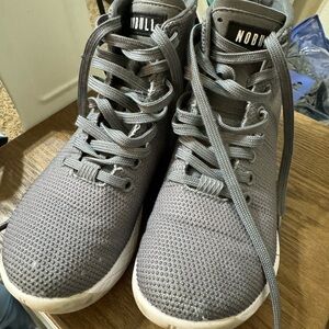 Grey NOBULL high top gym shoes